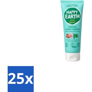 Happy Earth – Handcrème – 100% Natuurlijk – 75 ml - Bulkverpakking - 25 stuks