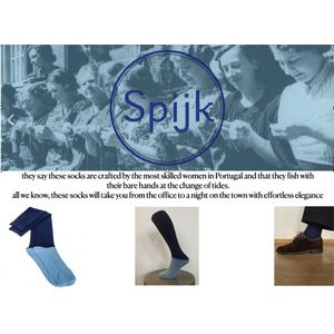 Spijk sokken katoen kous effen blauw/blauw