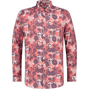 Overhemd Print Bloemen Coral (303208 - 428)