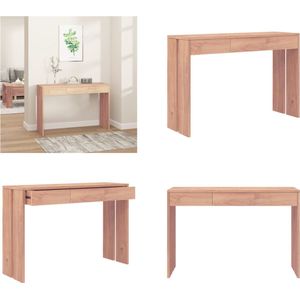 vidaXL Wandtafel 110x35x75 cm massief teakhout - Consoletafel - Consoletafels - Console Tafel - Console Tafels