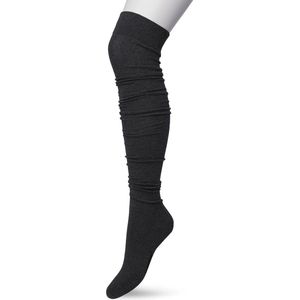 Bonnie Doon Overknee Kousen Donker Grijs Dames maat 36/42 - Overknee Sokken - Over de knie - Katoen - Gladde Naden - Extra Comfortabel - Maximaal Draagcomfort - Warm - Overknees - Kniekousen - Dark Grey - Gemeleerd - Oxford Heather - P53496.308