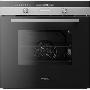 Inventum IOM6170RK - Inbouw combi-oven - Multifunctioneel - Hetelucht - Grill - 70 liter - 60 cm hoog - Tot 250°C - Zwart/RVS