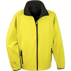 Senvi Sports Softshell Jas Unisex - Kleur Geel/Zwart- Maat 4XL