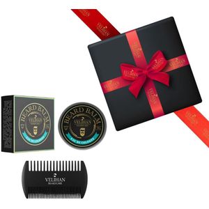 Velihan Beardcare - Baardverzorging Duo Pack Baardbalsem Eau De Cologne & Baardkam - Cadeau voor mannen - Vaderdag Cadeau - Cadeau voor hem - Cadeau voor Kerst - Valentijdsdag mannen - Giftset mannen - Geschenkset man - Cadeauset verjaardag