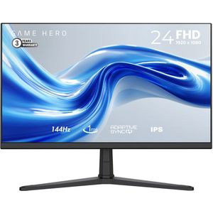 GAME HERO® 24 inch FHD Gaming Monitor - 144Hz -1ms - IPS