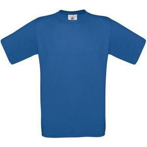 B&C Exact 150 Heren T-shirt Royal Blue Maat L (onbedrukt - 5 stuks)
