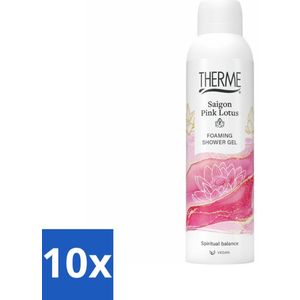 Therme - Saigon Pink Lotus - Schuimende Douchegel - Verfrissend - Verzorgend - 200ml - Bulkverpakking - 10 stuks