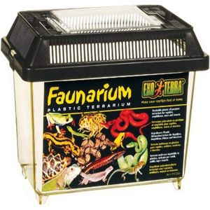 Faunarium, multifunctionele container voor reptielen, amfibieën, muizen en insecten, mini, 18 x 12 x 14,5 cm