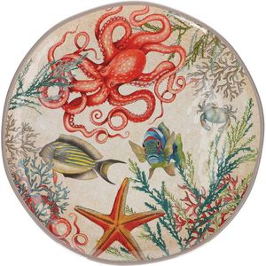 Sea Life Ronde Schaal 100% melamine Ø 42 cm - Nador - Geschenkdoos Wasmachine- & Drogeraccessoires