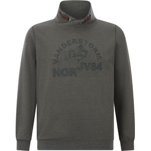 Jan Vanderstorm - Sweatshirt - Bedrukt - Lange Mouw - Shawl Kraag