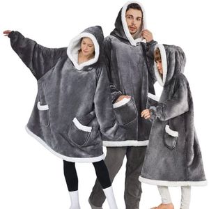 Snuggie - hoodie deken met mouwen -fleece deken- fleece deken met mouwen- deken voor volwassenen