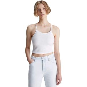 Calvin Klein - Cropped Top - Seersucker - Elastisch - Fitted Model