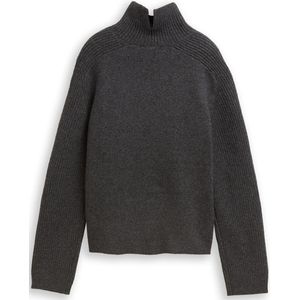 TOM TAILOR DENIM - Trui - Donkergrijs - Knitwear - Lange Mouw