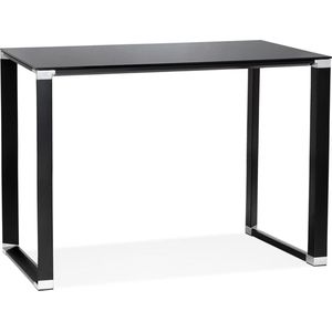 Alterego Hoge tafel/bureau van zwart glas 'XLINE HIGH TABLE' - 140x70 cm