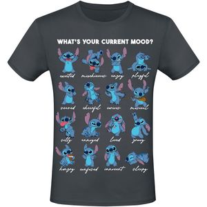 Lilo & Stitch - What's Your Current Mood? - Heren T-shirt - Grijs