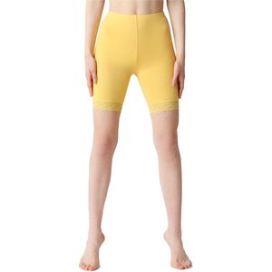 Bellivalini BLV-BLV50-216-LE Dames Leggings - Sport - Vrijetijdsbroek - Kort - Viscose - Sporbroek - Yogabroek - Geel - M