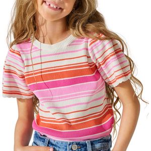 Kids Only Bianka Rib Stripe Shirt Meisjes - Maat 158/164