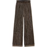 WE Fashion - Meisjes plisse broek met glittergaren - Goud -  Maat: 146