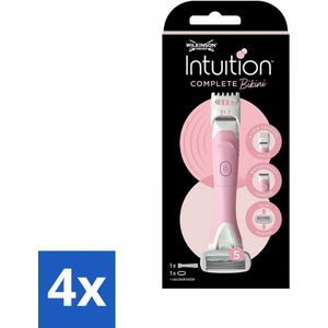 4 x Wilkinson Sword - Scheermes - Intuition Complete Bikini - Precisie - 1 scheermes - Scheermes - Bikinilijn - Scheerapparaat - Scheermesje - Trimmer