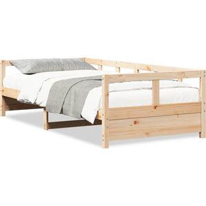 vidaXL - Slaapbank - 80x200 - cm - massief - grenenhout - naturel