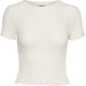 Vero Moda T-shirt Vmshelby Ss O-neck Short Top Vma No 10311731 Snow White Dames Maat - XL