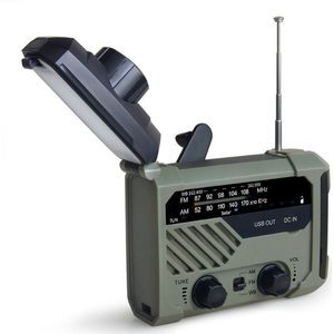 Draagbare noodradio - Zonnesolar/handkraan, AM/FM, high-tech militaire overlevingsuitrusting, Geschikt voor professionele nood situaties