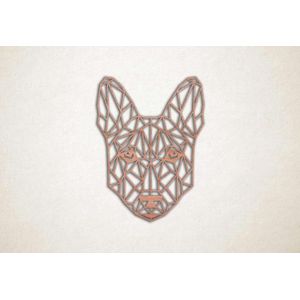 Line Art - Basenji - M - 81x60cm - Multiplex - muurdecoratie - Line Art