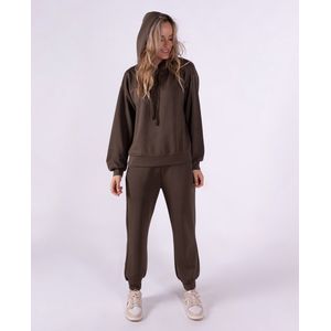 Dames casual trackpant taupe viscose cupro-OXFORD.