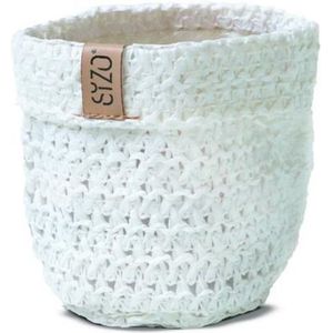 SIZO Knitted Paper Bag wit Ø 13 cm
