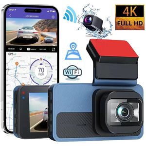 Auto DVR-camera - Dashcam - 64G, Full 4K HD 1080p, 2 lenzen, WiFi, GPS, parkeerbewaking, 3 inch, 170 graden hoek, Loop-opname, Nachtzicht