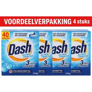 Dash - Wasmiddel - VOORDEELVERPAKKING Waspoeder - Alpen Frische - 4 stuks - 4X40wb/2,6kg