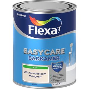 Flexa Easycare Muurverf - Badkamer - Mat - Mengkleur - Wit Goudsbloem - 1 liter