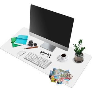 Bureauonderlegger transparant 90 x 40 cm waterdicht ronde randen multifunctionele bureaumat voor kantoor en thuis met anti-slip onderkant Desk Mat