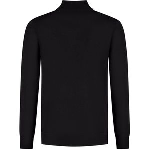 GENTS - Halfzip merinoblend - Wol - Zwart - Maat S/S