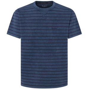 Gestreept Indigo T-Shirt voor Heren