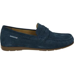 Mephisto ALYON VELOURS - Volwassenen Instappers - Kleur: Blauw - Maat: 42