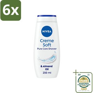 NIVEA Douchecrème Soft 250 ml - Voordeelverpakking - 6 stuks - NIVEA Douchecrème - Amandelolie