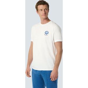 No Excess Mannen T-Shirt Met Lotusbloemontwerp - Comfort En Elegante Stijl Wit XL
