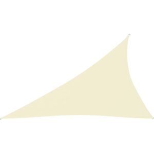 vidaXL - Zonnescherm - driehoekig - 3x4x5 - m - oxford - stof - crèmekleurig