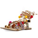 Sandalen - Dierenprint - Leer - Gecombineerd Bovenwerk - Flexibele Zool