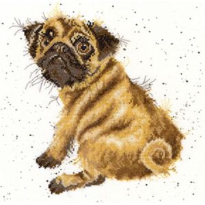 Borduren - Pug - mopshondje - Hannah Dale - Bothy Threads