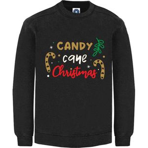 Kerst sweater - CANDY CANE CHRISTMAS - kersttrui - zwart - Medium - Unisex