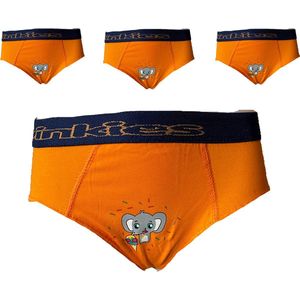 Embrator jongens Onderbroeken 4-stuks met opdruk oranje 110/116