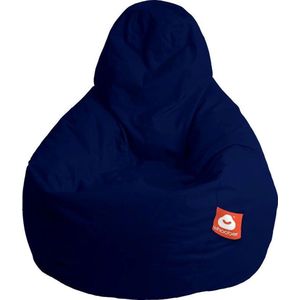 Whoober peervorm zitzak Barça outdoor marine blauw - Wasbaar - Voor binnen en buiten