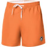 Ladeheid LA-LA40-198-SWS Heren Zwembroek - Zwemshorts - met zijzakken en achterzak - sneldrogend - met binnenslip van mesh - Koordsluiting - Polyester - Oranje - S