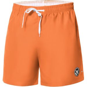 Ladeheid LA-LA40-198-SWS Heren Zwembroek - Zwemshorts - met zijzakken en achterzak - sneldrogend - met binnenslip van mesh - Koordsluiting - Polyester - Oranje - S