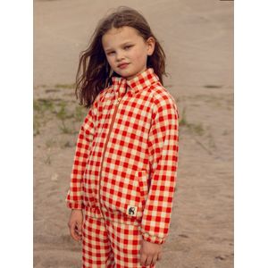 Mini Rodini Fleece Jas - Ruitjes - Rood/Wit Geruit - Mini Rodini - 4-5 jaar (104-110) - Fleece Jassen