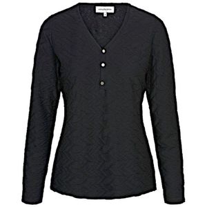 Lonneke - Jacquard - Top - Zwart