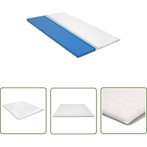 The Living Store Topmatras 6 cm visco-traagschuim 140x200 cm - Topmatras - Viscosch Schuim - Traagschuim - Slaapcomfort - Dekbedovertrek