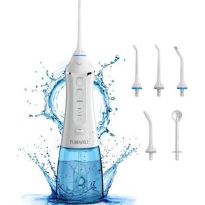 Elektrische Watertandflosser met 3 modi en 6 sproeiers - USB-oplaadbaar en waterdicht